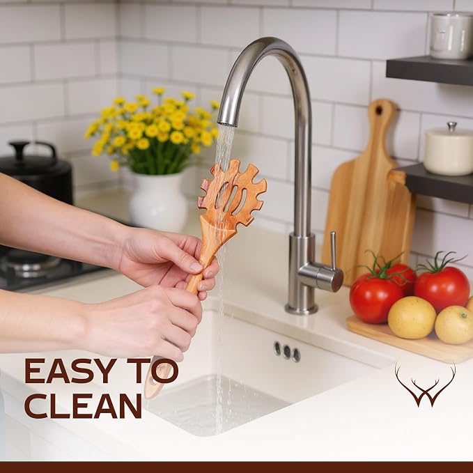 20 Pcs Teak Wooden Utensil Set – Premium Cooking Utensils Set, Natural Wooden Spoons for Cooking - Sturdy Kitchen Utensils & Cooking Spoons for Every Chef