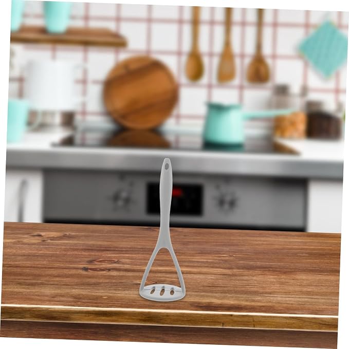 Potato Ricer Food Grade Silicone Potato Masher for Mashed Potatoes Fruit and Vegetable Puree Lightweight Kitchen Gadget with Comfortable Grip Gray