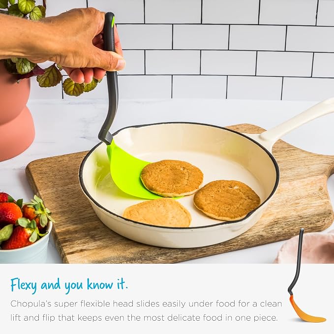 Dreamfarm Chopula – Super Flexible Chopping Sit Up Spatula – Safe for Non-Stick One Size Purple | Non-stick cookware safe, heat resistant, thin, flexible flipper, turner and food chopper with sit-up, no-mess handle, 12"