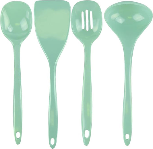 Reston Lloyd 4 Piece Melamine Utensil Kitchen Set, 11", Seafoam