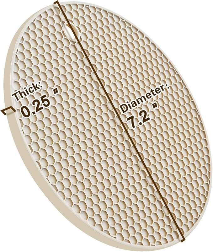 4 Pcs Trivets for Hot Dishes, Kitchen Heat Resistant Silicone Trivet, Extra Thick, Large, Non Slip (3. Beige)
