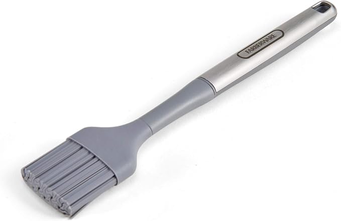 Farberware Pro Silicone Basting Brush, 11 Inch Pastry Brush for Basting Roasts, Spreading Butter on Breads and Pastries, Heat-Resistant to 450 Degrees F, Dishwasher Safe, Stainless Steel Handle