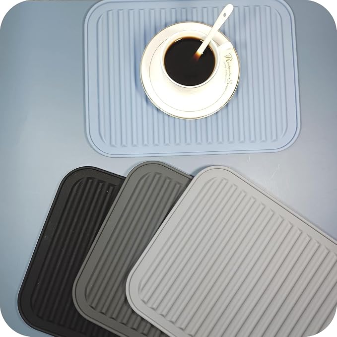 Silicone Trivets Set 2, Big Trivet for Hot Pots and Pans, Heat Resistant Mat for Kitchen Counter, Multi-Purpose & Versatile Trivets Mats, 9 x 12 Inch Silicone Pot Holders Hot Pads Red
