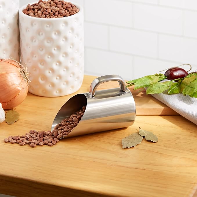 RSVP International Endurance Kitchen Collection Measuring Tools, Dishwasher Safe, Scoop & Measure, Stainless Steel