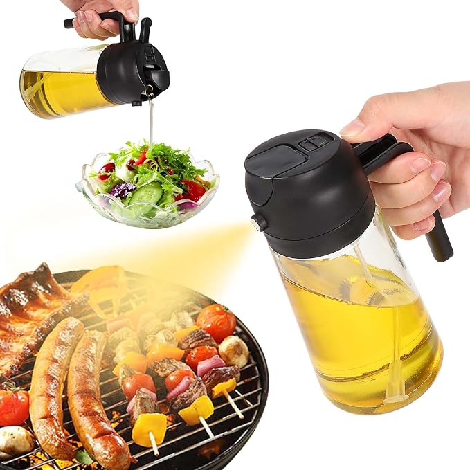 Blendura Oil Sprayer for Air Fryer, Glass, White