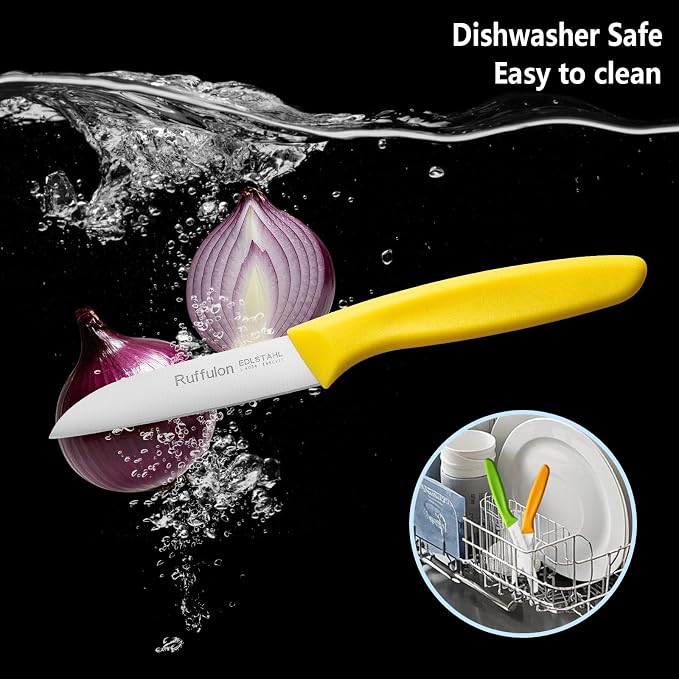 Vegetable and fruit knife set of six,Ultra Sharp Stainless Steel Paring Knife with Ergonomic PP plastic handle, sharp, super sharp kitchen knife set.