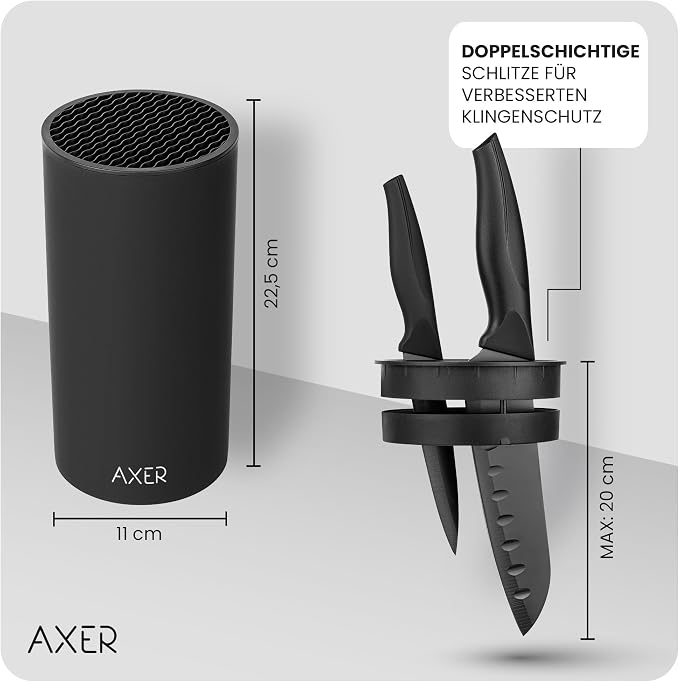 Universal Knife Block Without Knives Black Large Unequipped Knife Blocks for Over 8 Knives