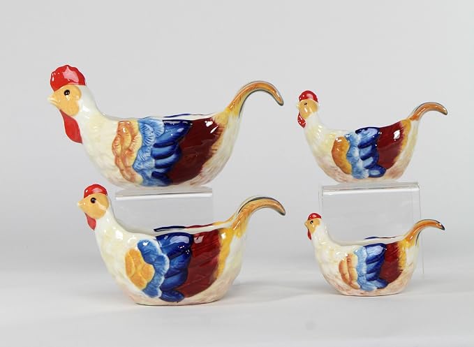 Cosmos Gifts 31983 Blue Rooster Measuring Cups