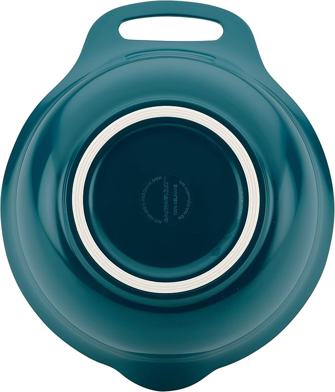 Rachael Ray Tools and Gadgets Nesting / Stackable Mixing Bowl Set with Pour Spouts and Handle - 4 and 5 Quarts, Light Blue and Teal