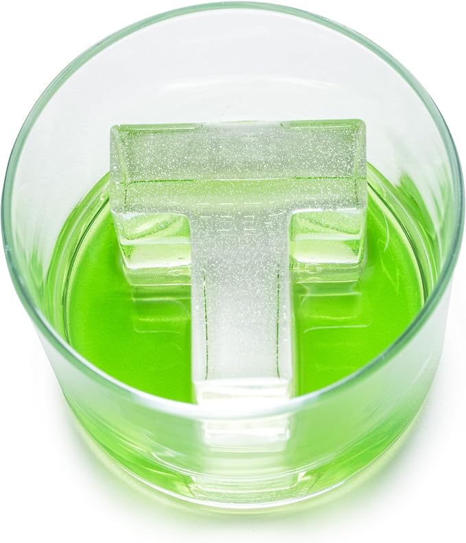 DRINKSPLINKS Custom Letter T Ice Cube Molds. Monogram Ice Cube Mold with Initials. Large Monogrammed Silicone Trays for Bourbon, Whiskey and Cocktails. Fun, Customized Gifts for Men and Women.