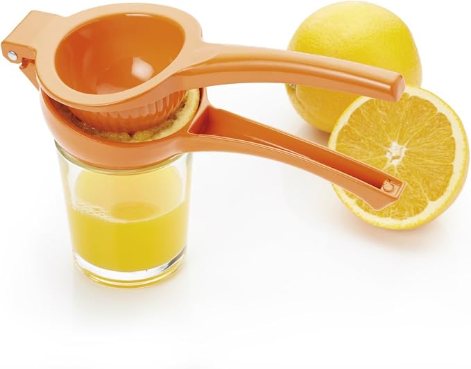 KitchenCraft Healthy Eating Handheld Orange Squeezer, Manual Citrus Juicer, Fresh Orange Juice Maker, Cooking & Baking Accessories, Strong & Dishwasher Safe