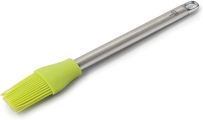 Zeal Pastry Basting Brush with Stainless Steel Handle, Silicone, Lime Green, 26 x 4 x 26 cm