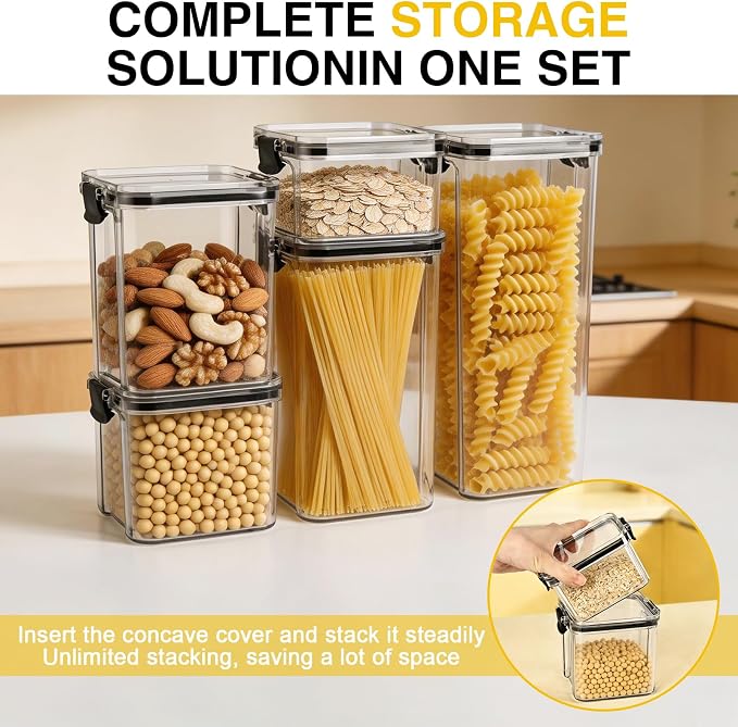 5 Piece Airtight Food Storage Containers Set
