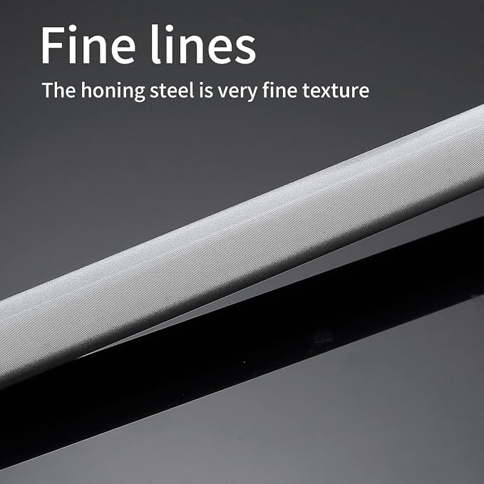 Honing Steel 12 inch Sharpening Steel, Professional Knife Sharpener, High Carbon, Fine Lines, High hardness, knife sharpening Honing Rod