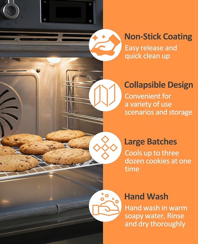 5 Tier Collapsible Cooling Rack, 2/3/4/5-Tier Upgraded,Adjustable ＆ Stackable Baking Rack, 5 Modes Cooling Racks for Cooking and Baking, Roasting ＆ Grilling Gifts for Picnic Party