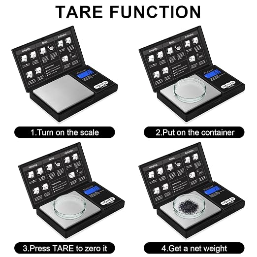 Fuzion Digital Pocket Gram Scale - 1000g/0.1g Small Food Scale Portable | Easy of Use, LCD Display, Tare Function, 6 Modes Ounces Grains, Batteries Included, Travel Food Scale