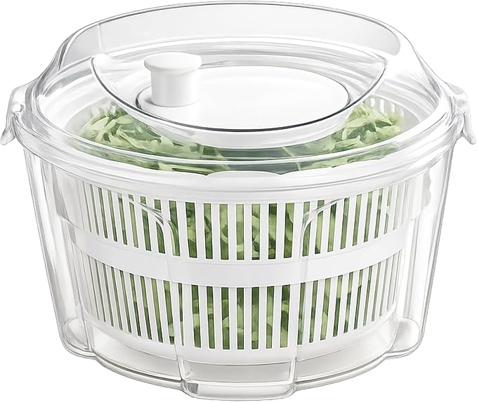 Premier Housewares Salad Spinner, White, 4.Litre