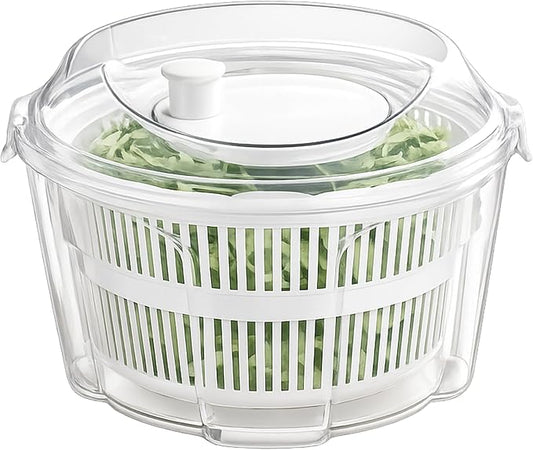 Premier Housewares Salad Spinner, White, 4.Litre
