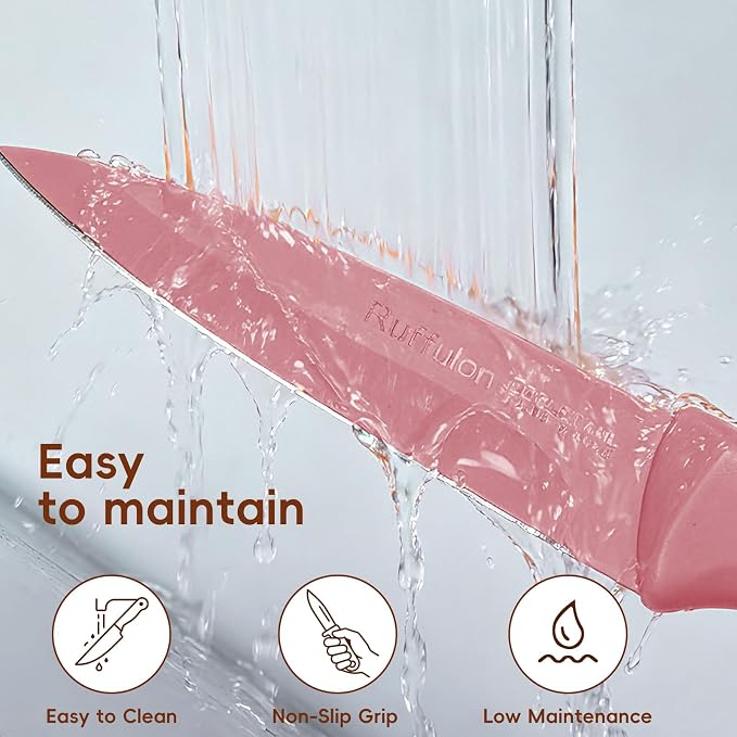 4PCS Paring Knife Set 3.5-inch pink handle, stainless steel peeler | Ultra Sharp Fruit and Vegetable Knives, 3.5-Inch Kitchen Knives, Razor-Sharp Knife，Ergonomic Handle Design，Pink.