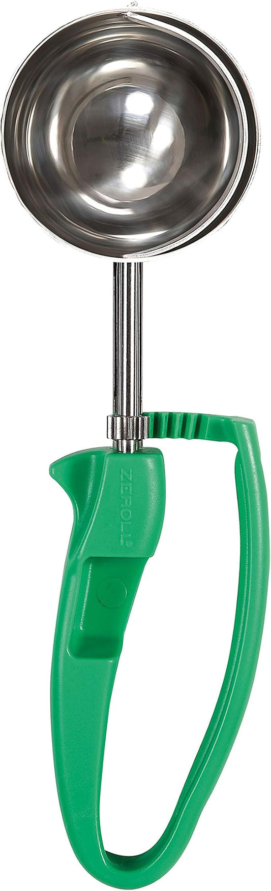 Zeroll 2012 Universal Standard Length EZ Disher Food Portion Control Scoop Designed for Right or Left Hand Use Dishwasher Safe NSF Approved, 2 1/2-Inch, Green