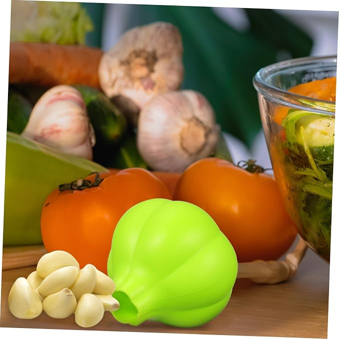 BESTOYARD Peeler Garlic Squeezer Garlic Skin Peeling Garlic Peeling Machine Garlic Peeling Tube Silicone Remover Kitchen Supplies Peeled Garlic Food Grade Garlic Masher, medium