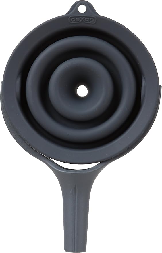 Dexas POP Collapsible Silicone Funnel, 4.5 inch diameter, Gray