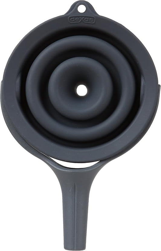 Dexas POP Collapsible Silicone Funnel, 4.5 inch diameter, Gray