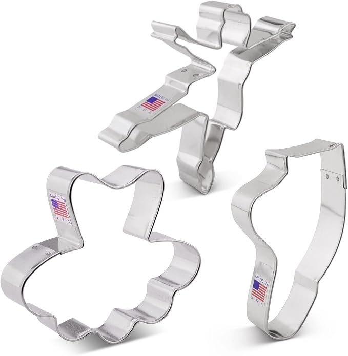 Ballet/Dance Cookie Cutters 3-Pc. Set Made in USA by Ann Clark, Tutu, Ballet Shoe, Ballerina