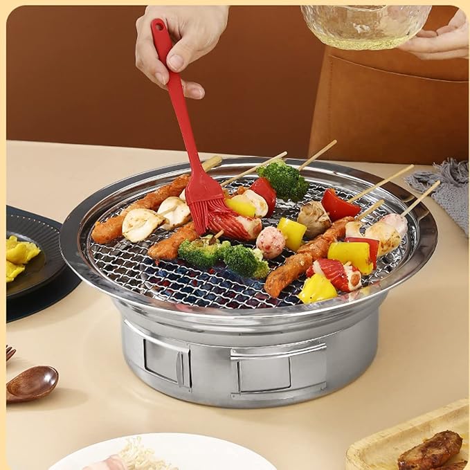 Round Cooling Rack Stainless Steel Cross Wire Barbecue Grill Net Racks with 3 Legs for Cooking Baking Steaming (11 inches)