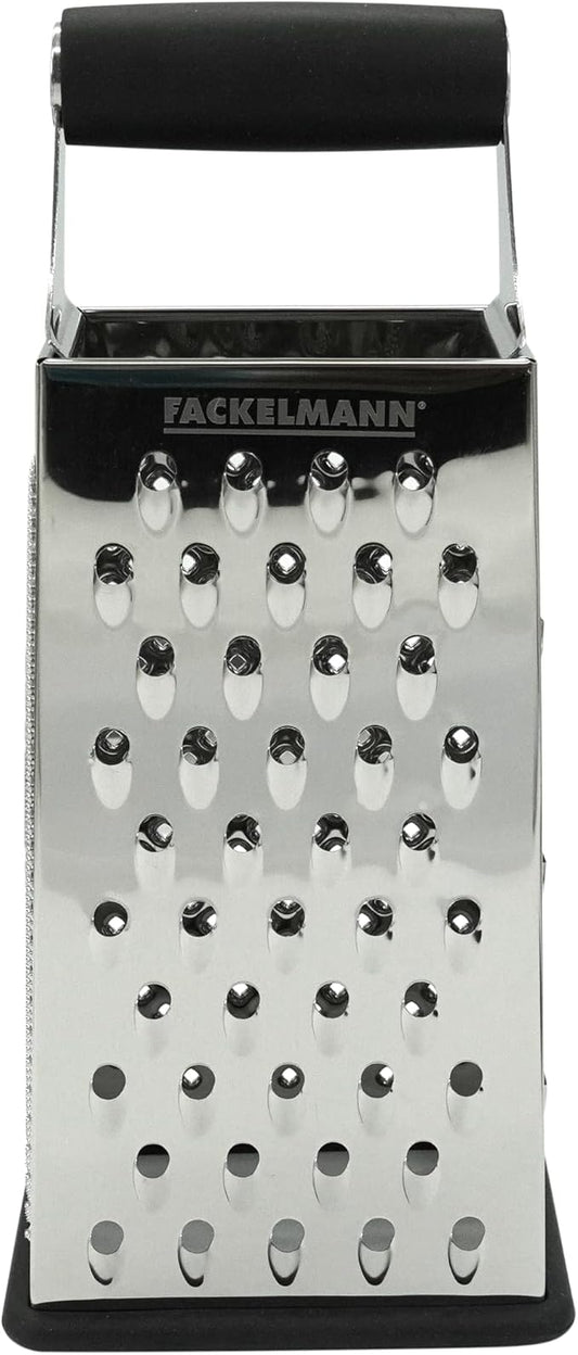 Fackelmann 9.6 x 3.9 x 3.1" "Feel" Stainless Steel/Plastic Pyramid Grater, Silver