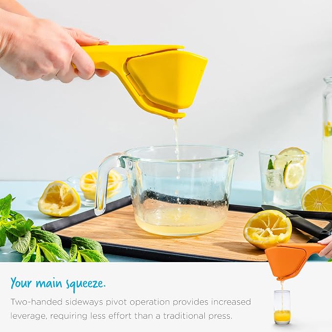 Dreamfarm Fluicer Fold-Flat Citrus Juicer - Lime | Easy, manual fresh lime juice squeezer with pip catcher, suits limes, compact storage, 9"