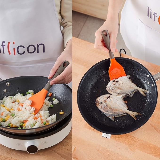 Liflicon Multifuctional Rice Paddle Rice potato food Service Spoon, Non-stick/Eco-friendly/Heat-resistant Up to 446 Degree Fahrenheit Best Silicone Kitchen Utensils Rice Paddle Spoon,Works for Rice