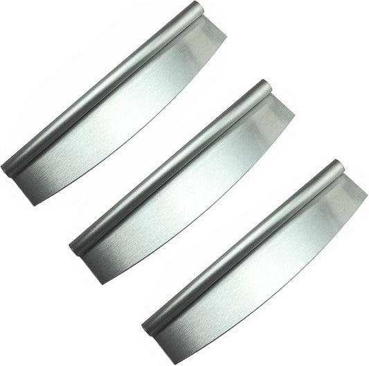 HUJI 14-Inch Stainless Steel Rocker Pizza Cutter 3 Pack, Large Pizza Slicer with Rolled Handle, Full-Width Rocking Blade for Clean Cuts, Dishwasher Safe Home Kitchen