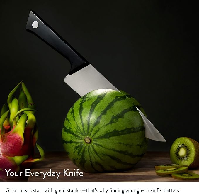 Greater Goods 8″ Chef’s Knife – German Steel (X50CrMoV15), Full-Tang, Everyday Kitchen Knife