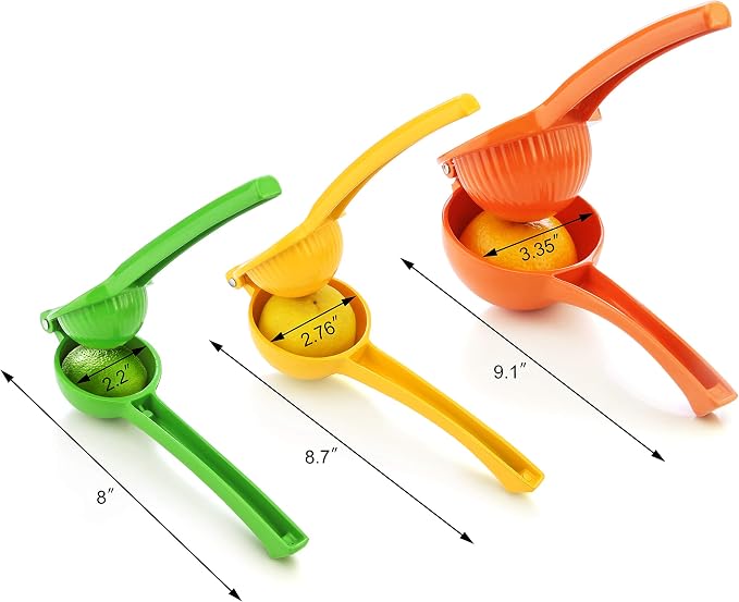 New Star Foodservice 42856 Commercial-Grade Enameled Aluminum Lemon Squeezer, Heavy Duty Citrus Juicer Press, Yellow