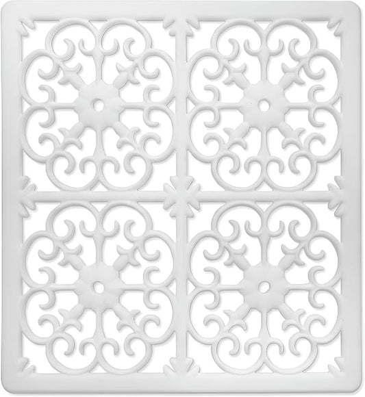 GASARÉ, Extra Large, Thick, Silicone Trivet for Hot Dishes, Pots, and Pans, Heat Resistant Mat for Countertop, Hot Pad for Kitchen, Easy to Clean, 12 x 11 x 3/8 Inches, White