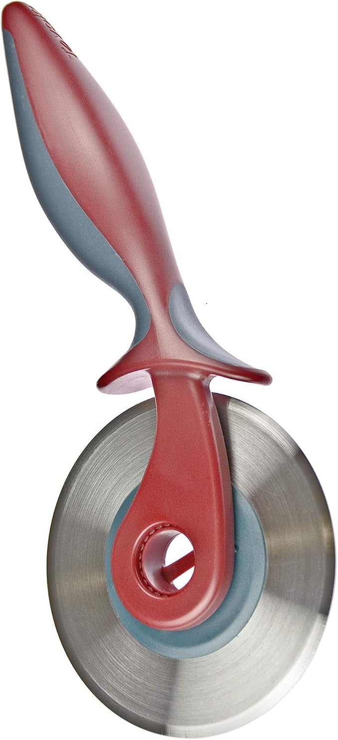 Tovolo Dual-Pizza Wheel, 2 Interchangeable Stainless Steel Blades, Dishwasher Safe