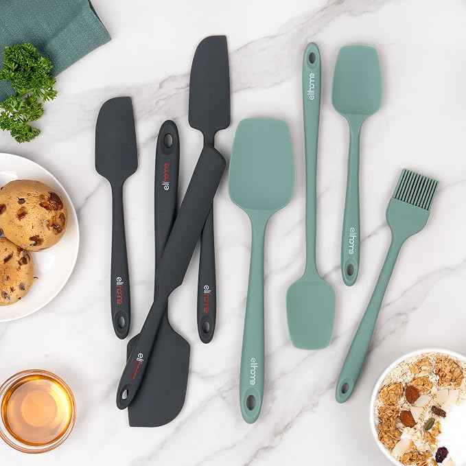 Mini Silicone Basting Pastry Brush, Cooking Brush for Oil Sauce Butter Marinades, Food Brushes for BBQ Grill Kitchen Baking, Baster Brushes Baste Pastries Cakes Meat Desserts, Food Grade, Sage