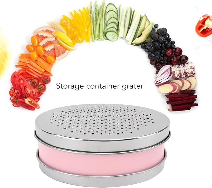 Jeffergarden Portable Cheese Grater Stainless Steel Box Grater with Storage Container for Easy Grating in Home Kitchen (Pink), #013, Jeffergardenox1nhivue3-13