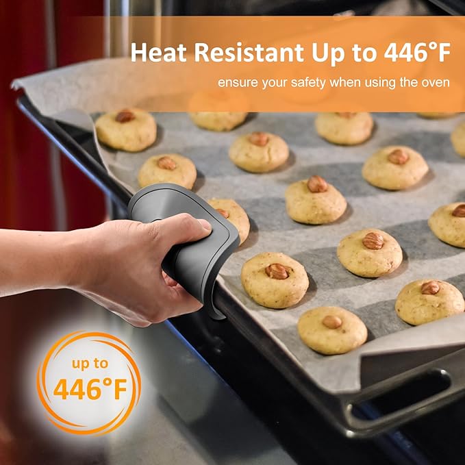 Silicone Trivet Mats 6 Pack Trivets for Hot Dishes Hot Pads for Kitchen, Trivets for Hot Pots and Pans,Heat-Resistant Non-Slip Dinner Plate Mat (Gray)