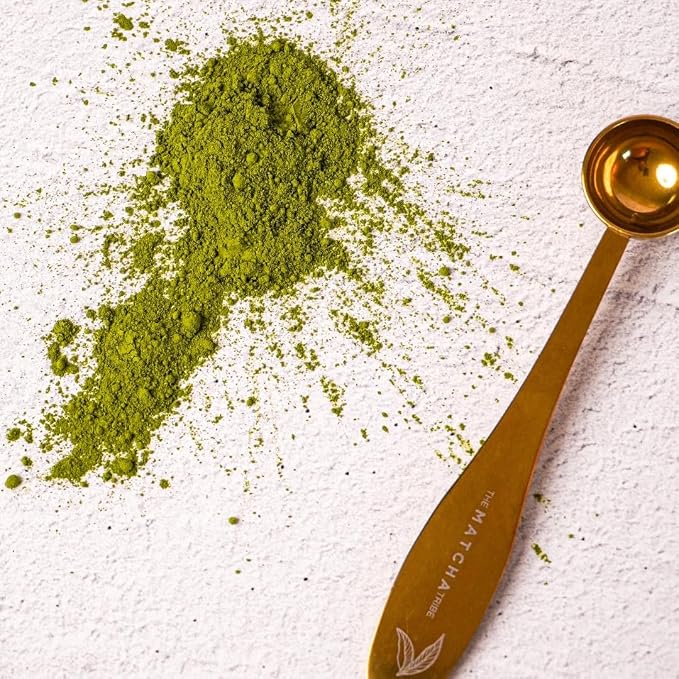Golden Stainless Steel Matcha Measuring Spoon 1 Gram (1/2 Teaspoon) for Perfect Servings.