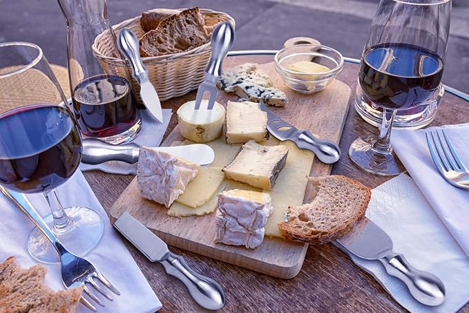WoneNice Cheese Knife Set, 6-Piece Stainless Steel Knives for Charcuterie, Gift for Wedding Housewarming Christmas