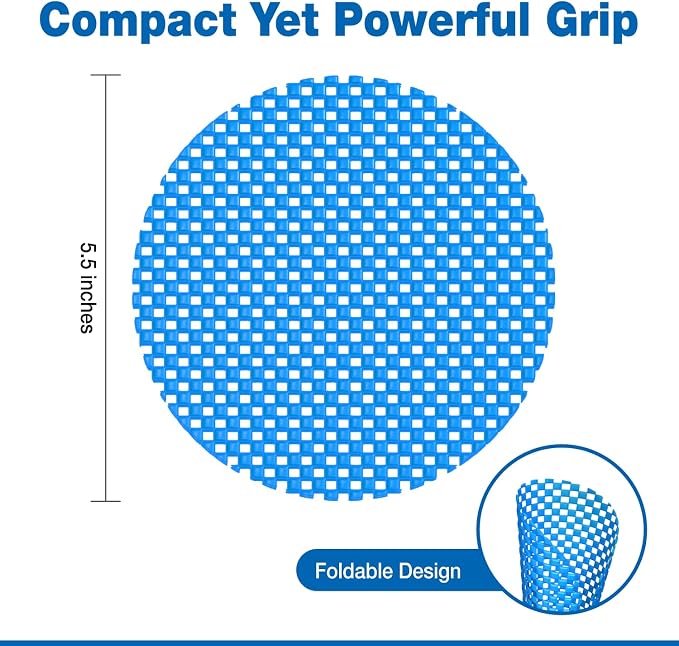 Jar Opener Gripper Pad, Jar Grippers For Opening Jars For Opening Bottles, Cans Lids, 8 Multi Purpose Manual Silicone Grip Pads, 5.5" Round By Bigleef
