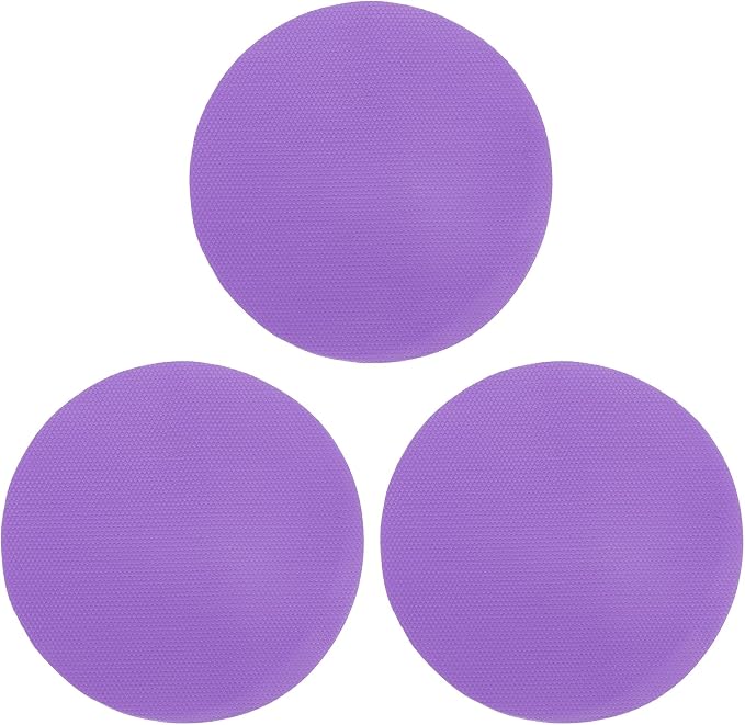 uxcell 3Pcs Rubber Jar Opener Grippers Pads, Multi-function Heat-insulated Non-Slip Grippers Pads for Jars, Kitchen Tool for Easy Opening (Purple, Circle)