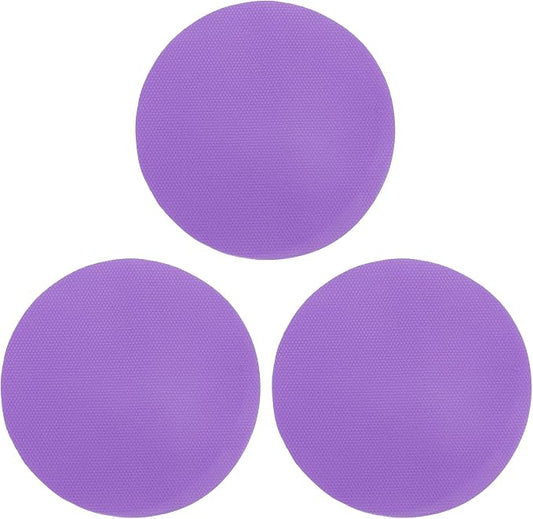 uxcell 3Pcs Rubber Jar Opener Grippers Pads, Multi-function Heat-insulated Non-Slip Grippers Pads for Jars, Kitchen Tool for Easy Opening (Purple, Circle)