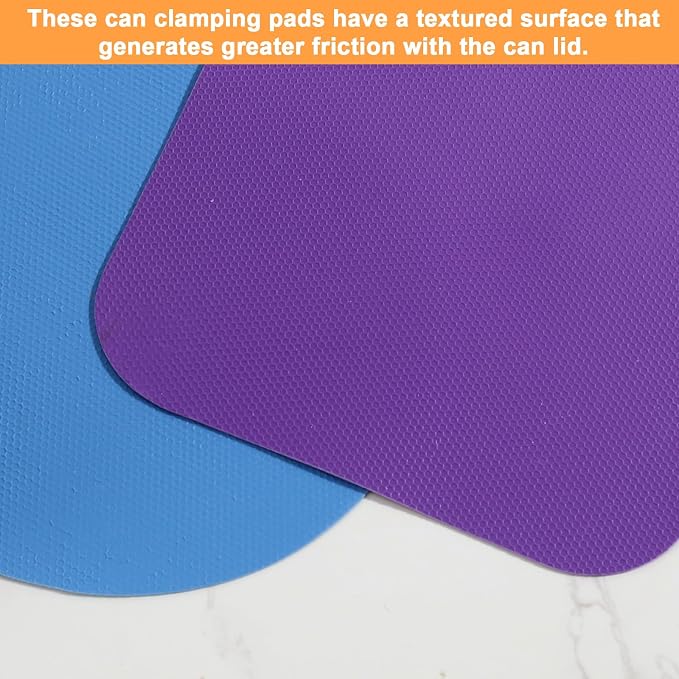 LUTER 4pcs Jar Opener Gripper Pad for Seniors with Weak Hands, Rubber | Multi-function Silicone Bottle Opener Lid Cap Rubber Gripper Pads Kitchen Coasters Gadgets, Blue, Red, Purple, Yellow