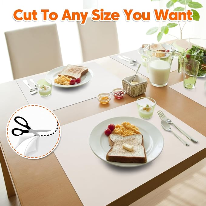 Large Silicone Mat, 72”x16” Heat Resistant Mats for Countertop, Cuttable Waterproof Kitchen Counter Mat, Multipurpose Countertop Protector Mat, Silicone Mats for Kitchen Counter (Translucent)