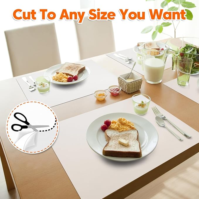 Extra Large Silicone Mat, 84”x24” Heat Resistant Mats for Countertop, Cuttable Waterproof Kitchen Counter Mat, Multipurpose Countertop Protector Mat, Silicone Mats for Kitchen Counter (Translucent)