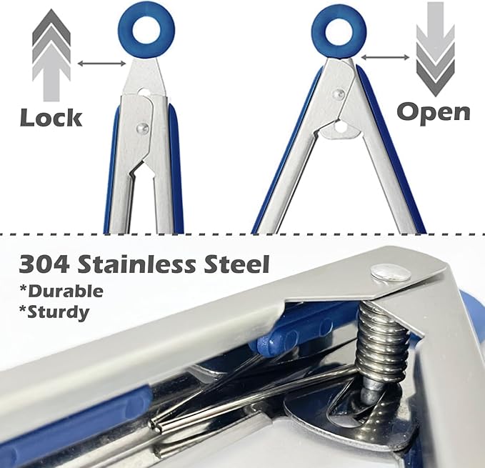 12" Kitchen Tongs, 3Pcs Tongs for Cooking with Silicone Tips, Food Grade Small Silicone Tongs, Mini Serving Tongs for BBQ Salad(Gradient Blue)