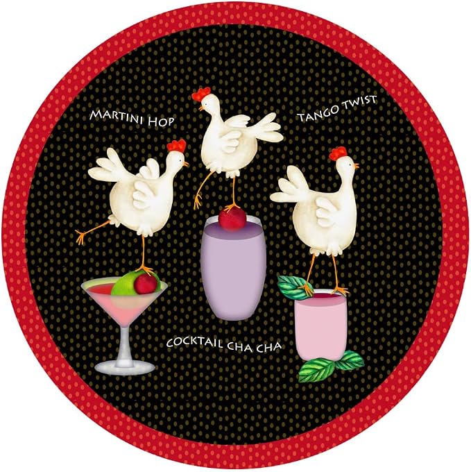 Andreas Silicone Jar Opener, GG Chix Cheers – 6.25" Non-Slip Lid Gripper & Garlic Peeler, Food and Dishwasher Safe, Multi-Use, Durable Silicone & Fabric, Made in the USA, JO-GGCHX